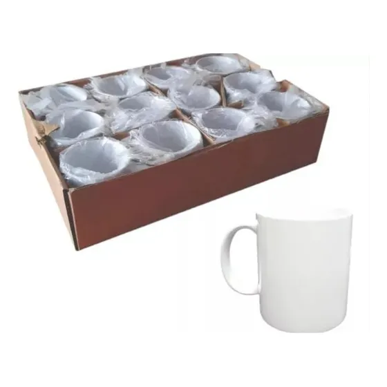 Tazas De Cerámica Blanca Para Sublimar 11oz X 12 Und  Lpk