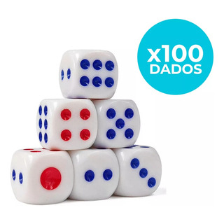 Pack X 100 Dados Acrilico Color Punta Redondeada 12 Mm Pack X 100 Dados Acrilico Color Punta Redondeada 12 Mm