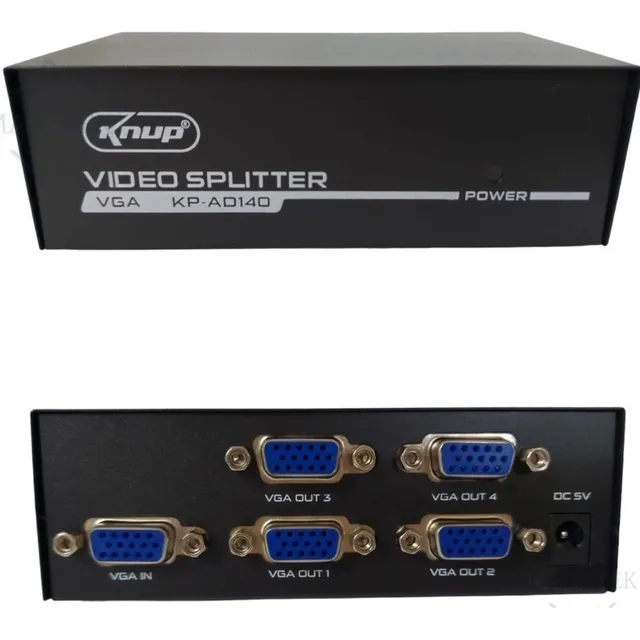 Derivador Vga 1 Entrada -4 Salidas Knup Kp-ad140