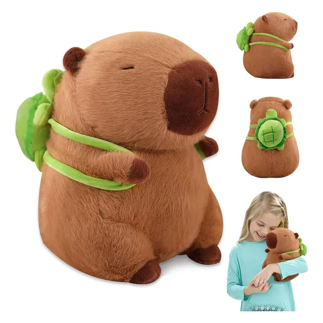 Peluche Capibara Carpincho Con Mochila De Tortuga Capybara