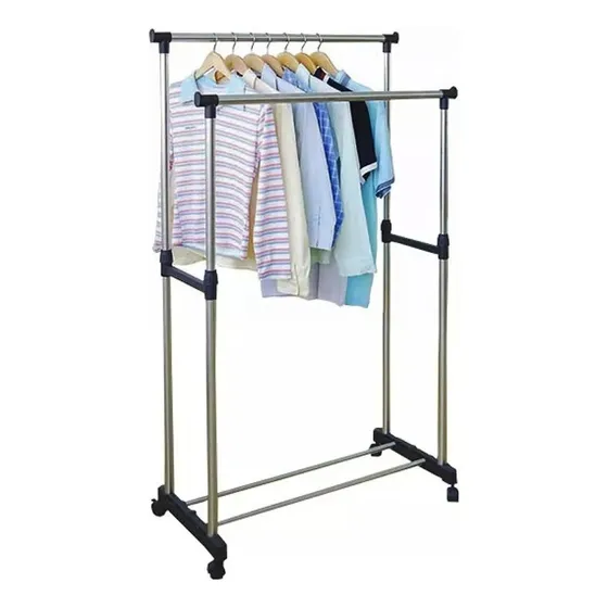 Tendedero De Ropa Doble Organizador Metálico Perchero 