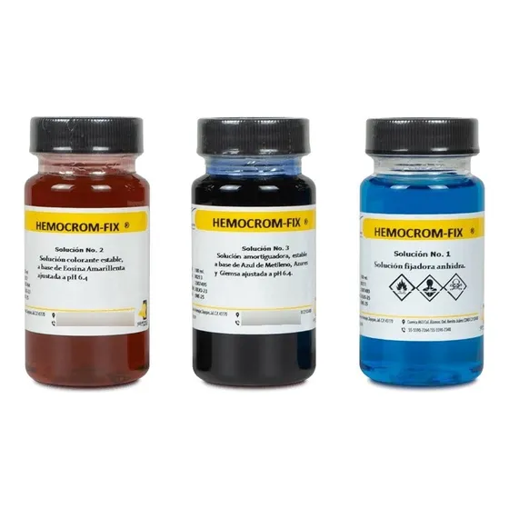 Kit Hemocolorante Rápido Hemocrom-fix (diff-quick) 100ml Sin Tono