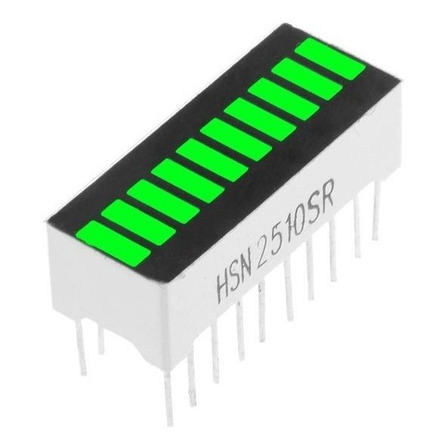 Display Led Barras Indicador Dip 10 Segmentos Verde Hobb Display Led Barras Indicador Dip 10 Segmentos Verde Hobb