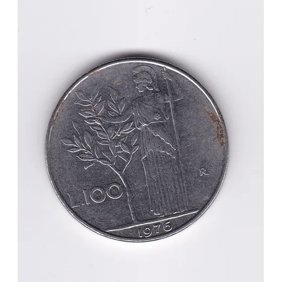 Ltc161. Moneda De 100 Liras Italiana De 1976.