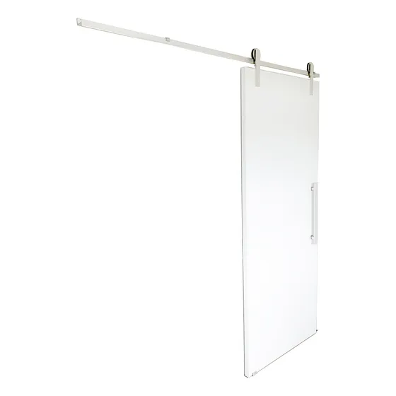 Decorplace kit porta branca e trilho puxador flat escovado