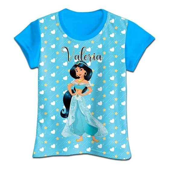 Franela Camisa Niña Princesa Jasmin Jazmin Aladdin 