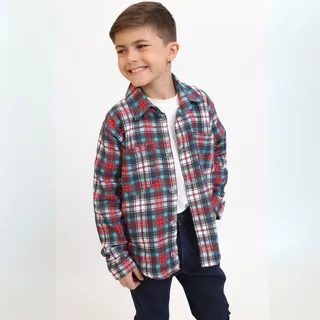 Camisa Xadrez Infantil Menino Manga Longa Flanelada Camisa Xadrez Infantil Menino Manga Longa Flanelada
