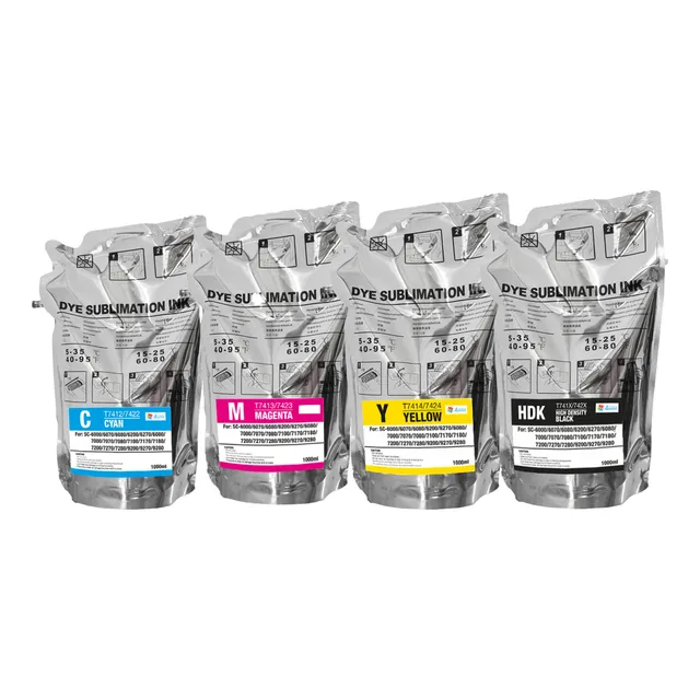Kit Tinta Sublimación Bolsa Epson Compatible Cmyk Sin Chip