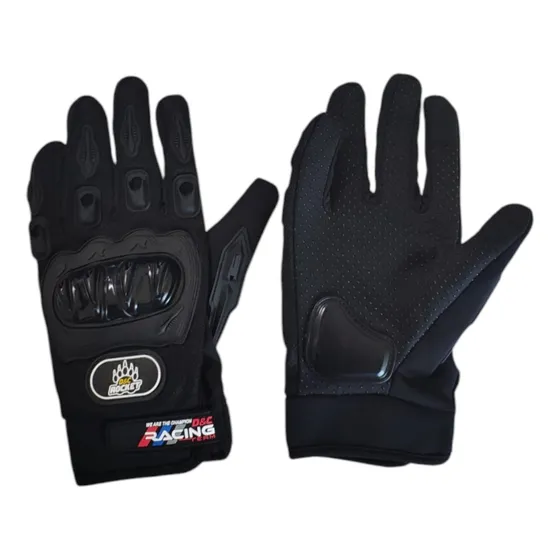 Guantes De Motociclista D&c Rocket Con Touch Negro Talla Ext Talla Xl