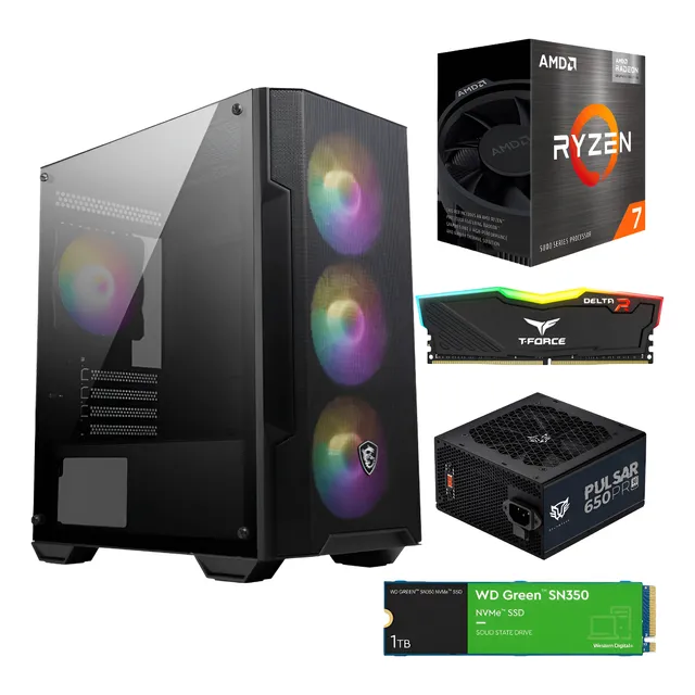 Pc Gamer Ryzen 7 5700g Ram Rgb 16g Fuente 650w Wifi Bluetoot