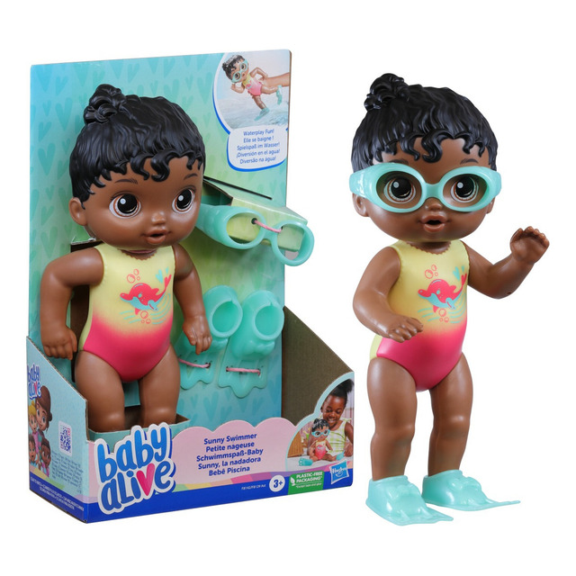 Baby Alive Sunny Swimmer - 25 Cm De Cabelo Preto Baby Alive Sunny Swimmer - 25 Cm De Cabelo Preto