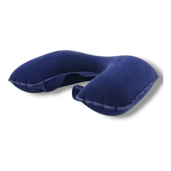 Almohada De Viaje Inflable Terciopelo Acolchonada Ergonomica