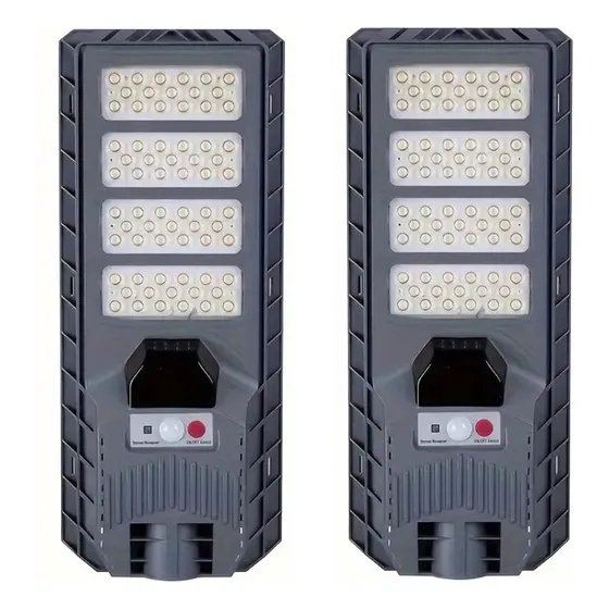 Pack 2 Foco Solar 500w Recargable Ip65 Sensor M. Y Control R