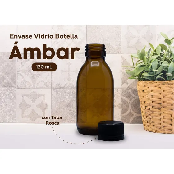 Lote 1300 Frascos Ambar De Vidrio Usado Con Tapa 120ml