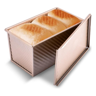 Kitessensu Pullman Pan Pan Con Tapa, 1 Lb Capacidad De Masa Kitessensu Pullman Pan Pan Con Tapa, 1 Lb Capacidad De Masa