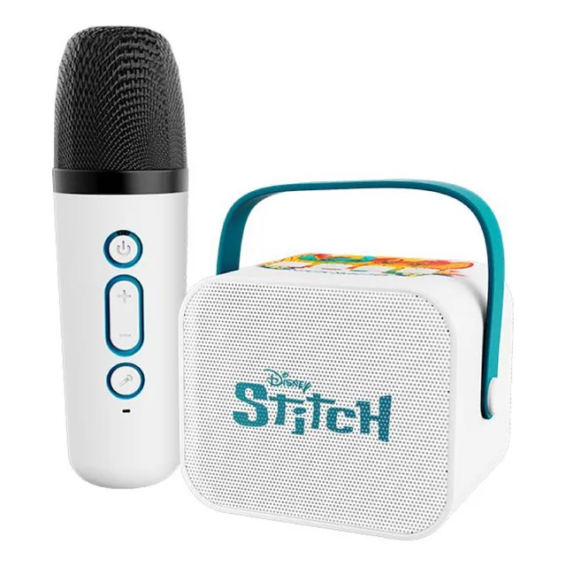 Parlante Karaoke Xtech Edición Stitch Con Micrófono