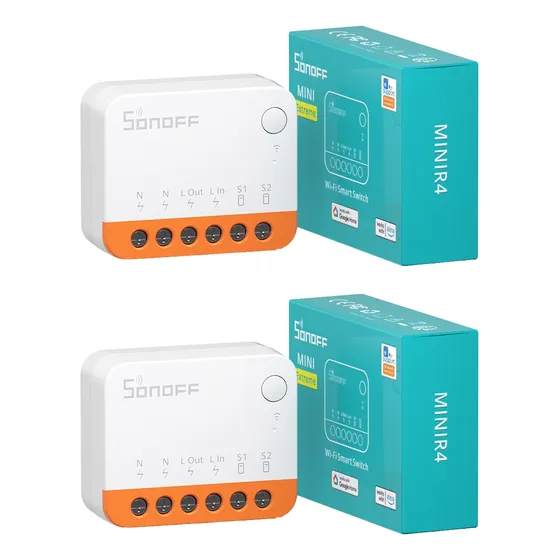 2 Sonoff Minir4 Relés De Conmutación Inteligente Wifi Switch