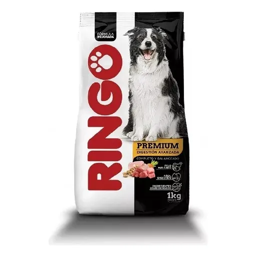 Ringo premium alimento perro adulto sabor carne bolsa 1kg
