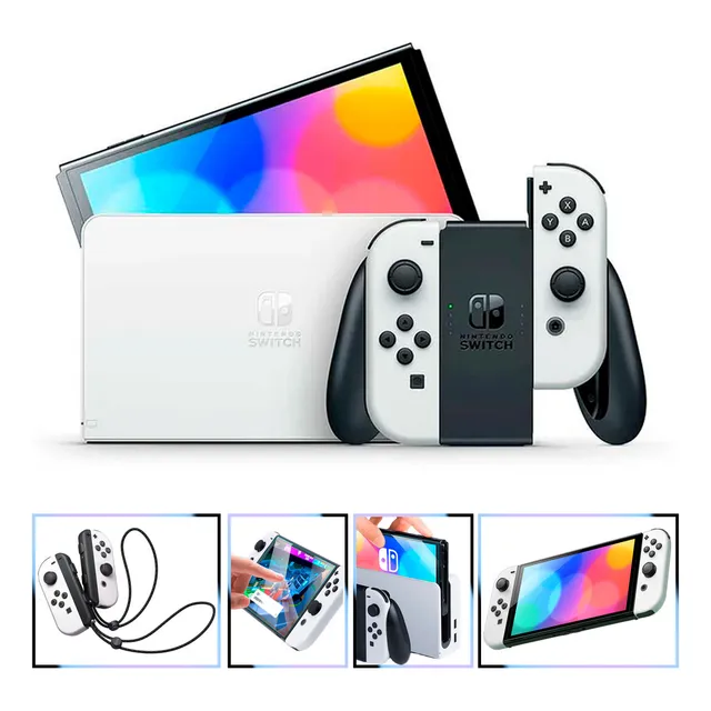 Consola Nintendo Switch Oled Portatil 64gb 7 Pulgadas Dock Sobremesa Color Blanco Resolucion De 1920x1080p Autonomia De Hasta 9 Horas Procesador De 8 Nucleos Arm Cortex-a53 1.02 Ghz Gpu Nvidia Maxwell