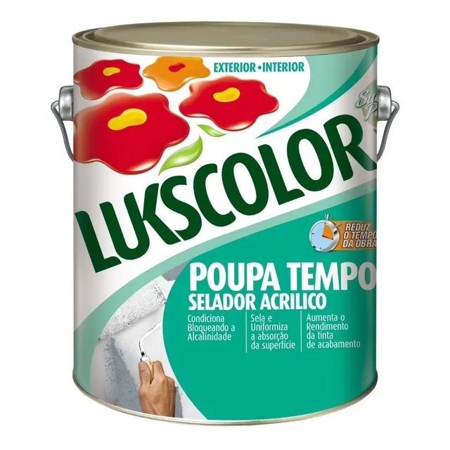 Seladora Acrilica Parede Lukscolor 3,6l Poupa Tempo Galão
