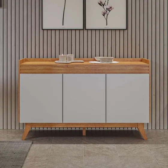 Buffet 3 Portas Para Sala De Jantar Design Moderno Compacto