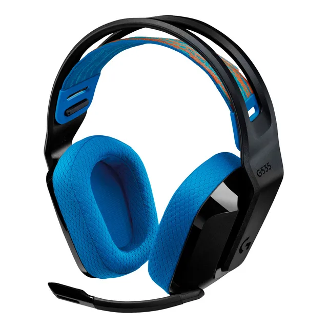 Auricular Logitech G Series G535 Pc Mac Ps4 Ps5 Azul Color Negro Luz RGB