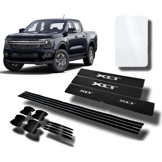 Cubre Zocalos Vinilo Carbono Ranger T8 Xlt Xls