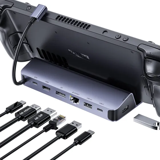 Steam Deck Dock Dual Monitor 7 1 Quuge Docking Staion Hdmi