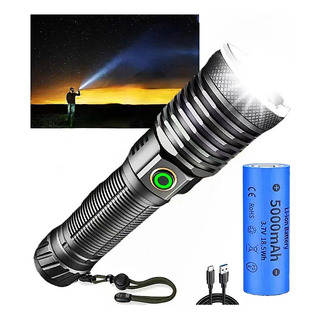Lámpara Táctica Ultra Potente 90000 Lm Led Usb Recargable Lámpara Táctica Ultra Potente 90000 Lm Led Usb Recargable