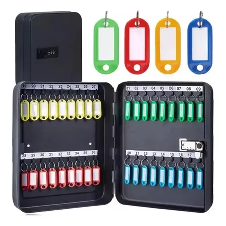 Caja De Llaves Con Cerradura De Combinación Con 36 Llaveros