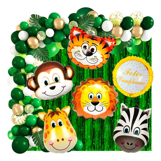 50 Art Globos Selva Deco500 Animal Safari Leon Bosque Granja