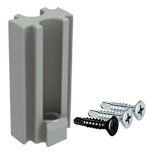 Acessório Conector Reto P/perfil  (parafusos Preto) 10peças