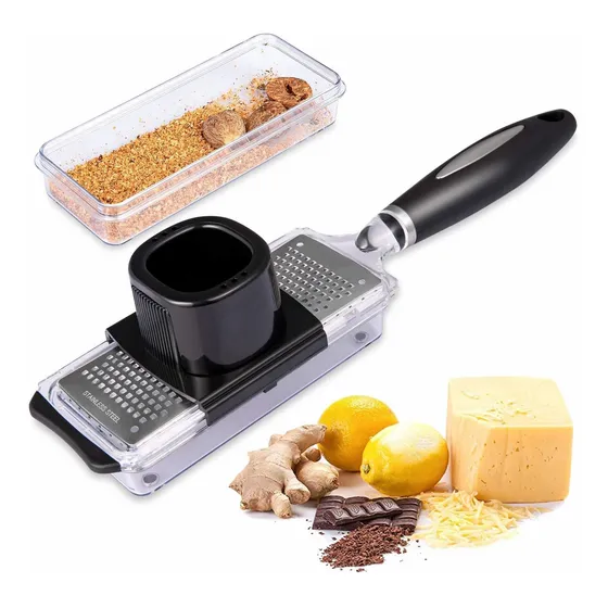 Rallador Jengibre Para Queso Asa Limon Colector Acero Te