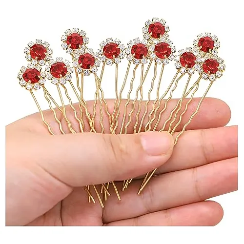 Ammei Crystal Bridal Hair Pins Clips Wedding Hair Qjhpf