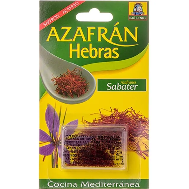 Tempero Açafrão Espanhol Premium Em Rama Sabater 0,33g 