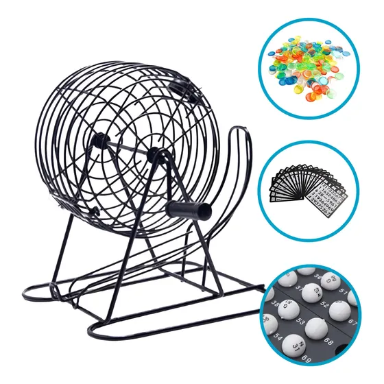 Jogo De Bingo Loto Globo Metal E Tabuleiro Semi Profissional