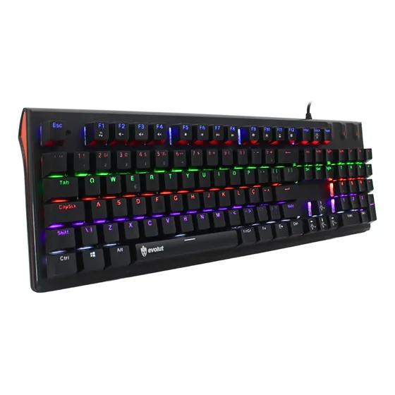 Teclado Mecânico Gamer Led Rgb Switch Azul Abnt2 Iluminado