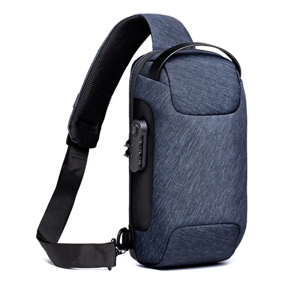 Bolso Cruzado Con Diseño Antirobo Para Hombre
