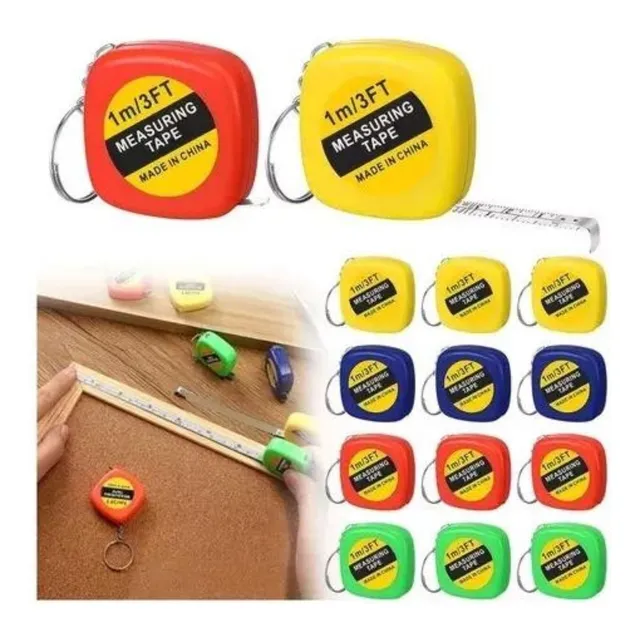24 Llaveros Mini Cinta Métrica Metro Flexible Flexometro