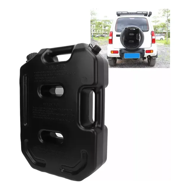 Bidon Plano Tanque De Gasolina 10 Lts Negro