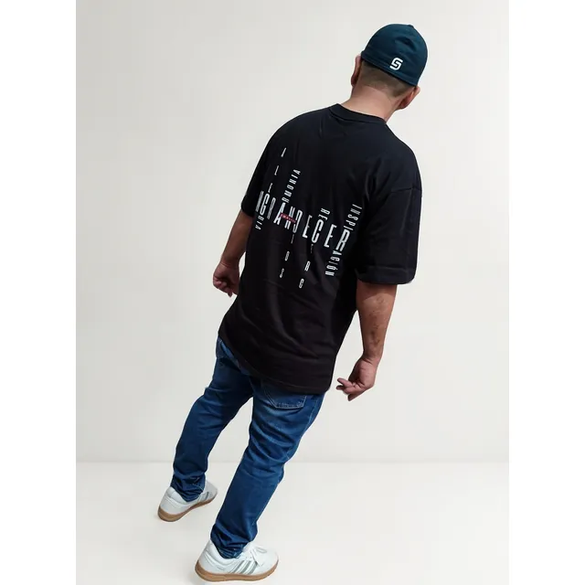Camiseta Oversize 194007 Negro - Ferxxo