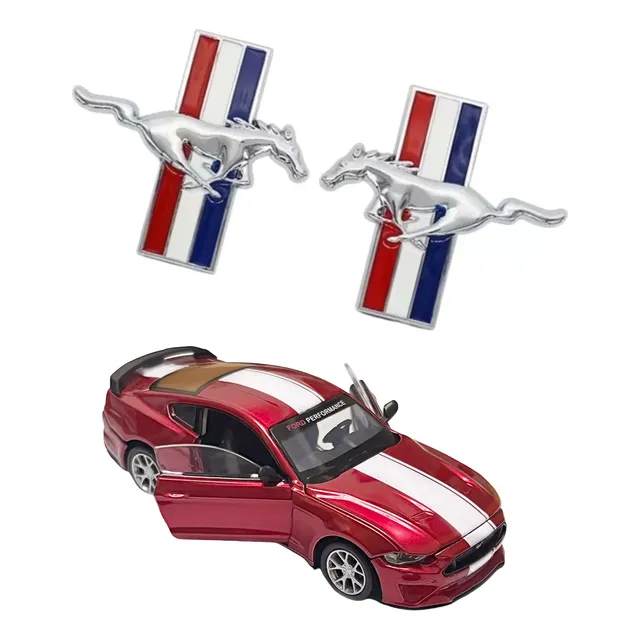 2 Piezas Emblemas Laterales De Metal Mustang