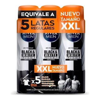 Antitranspirante Desodorante Nivea Men Invisible 3 Pz 250 Ml Antitranspirante Desodorante Nivea Men Invisible 3 Pz 250 Ml