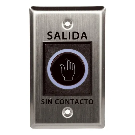 ZKTECO Botón de Salida sin Contacto Modelo TLEB102 / Salidas NC y NO / Rango de Detección hasta 10 CM
