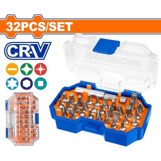 Juego De Destornillador Con Accesorios 32pzs Wadfow