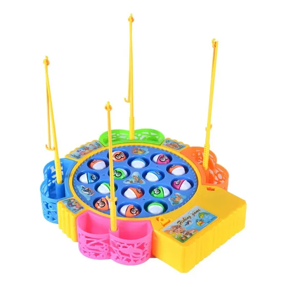 Juego De Pesca Eléctrico Giratorio Con 24 Peces Y Cañas Para