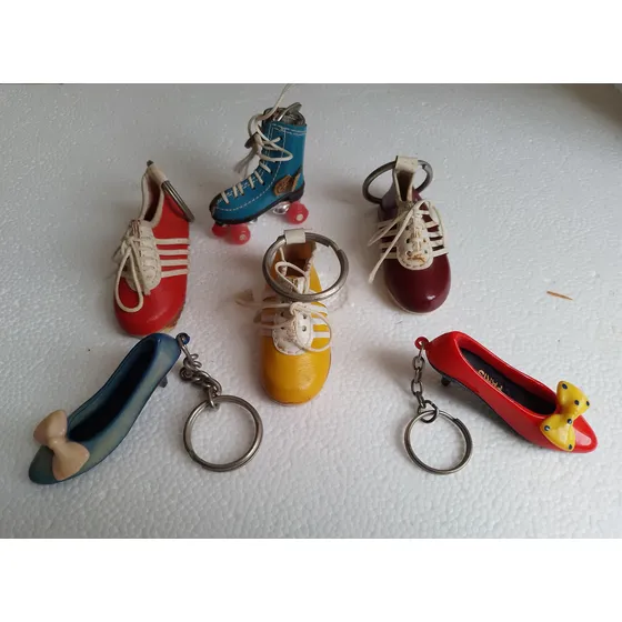 Originales Llaveros Zapatos Cuero/plastico De Taiwan 8cm