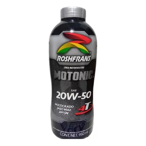 Aceite 20w50 Mineral 4 Tiempos Roshfrans Motonic Azul 
