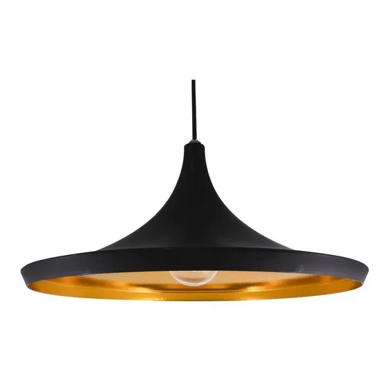Lampara De Colgar Plana Negro Mate Lh-2312