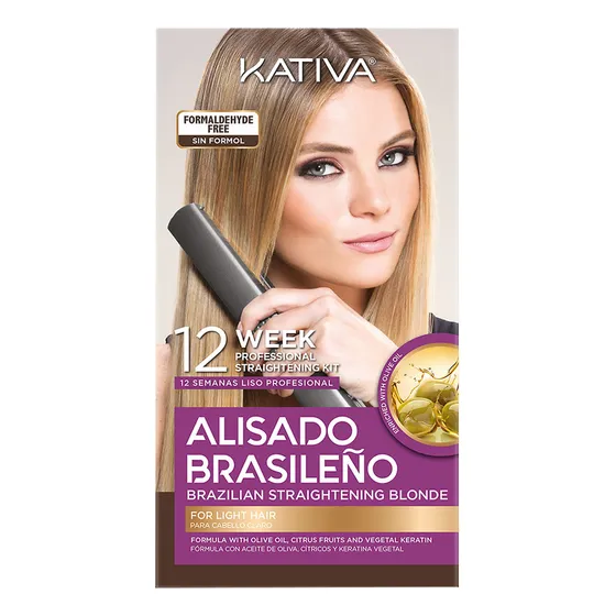 Kativa Kit Alisado Brasileño Rubio, 12 Semanas De Alisado P